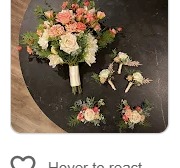 Bridal bouquet and buttonholes made by LeFay Faux Florals